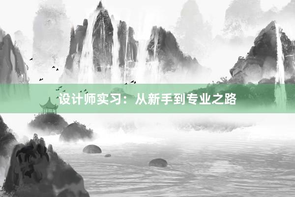 设计师实习：从新手到专业之路